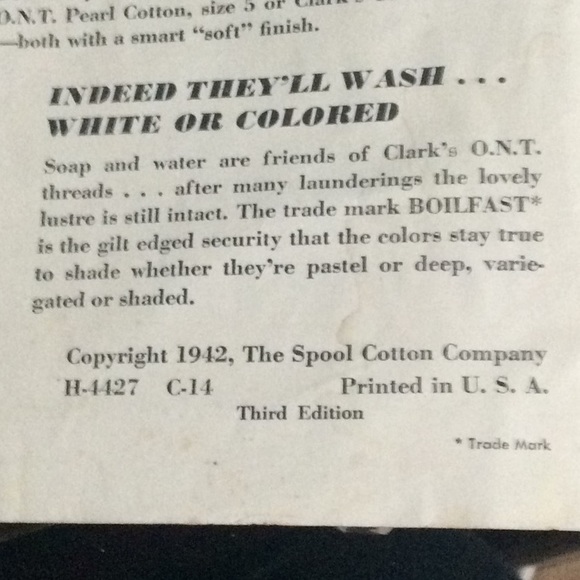 Vtg 23 page Edgings Magazine from 1942. Clarks. - Picture 3 of 6